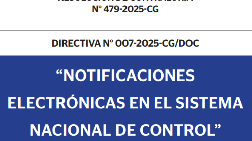 CONTRALORÍA: Notificaciones Electrónicas en el Sistema Nacional de Control