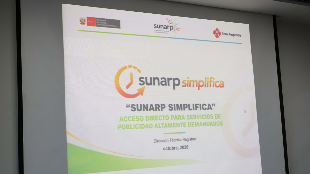 Herramienta digital: “Sunarp Simplifica”, sin necesidad de crear una cuenta de usuario ni contar con una contraseña