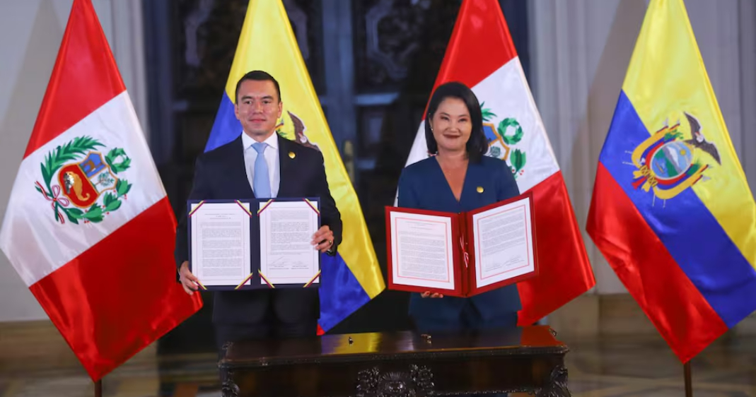 La lucha contra el crimen organizado y el reto de El Niño marcan reunión entre Keiko Fujimori y Daniel Noboa