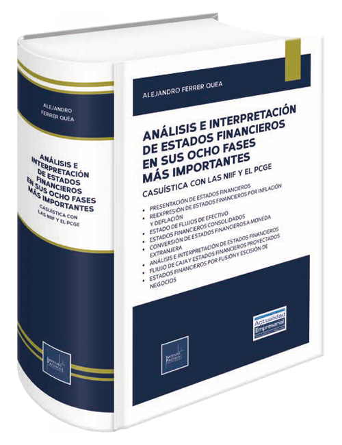 Portada de Análisis e interpretación de estados financieros en sus ocho fases más importantes